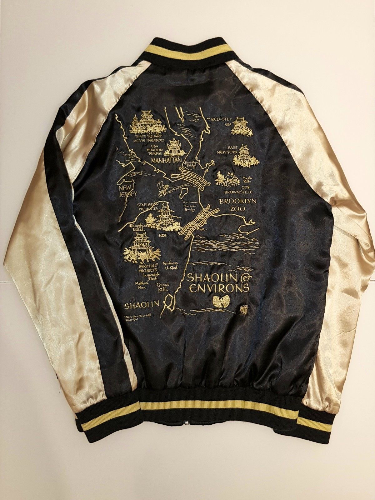 popsike.com - Wu Tang Clan x Applebum Japan Sukajan Souvenir Stadium Jacket  Rare Wu Wear Rare - auction details