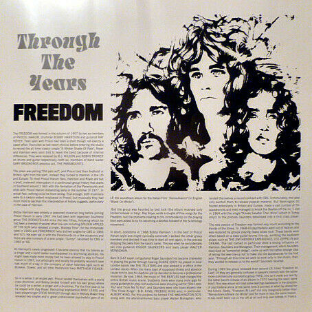 popsike.com - FREEDOM THROUGH THE YEARS LP 1970'S PROCOL HARUM BUDGIE ...