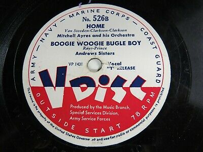 popsike.com - Andrews Sisters - V Disc 526 - Boogie Woogie Bugle Boy ...