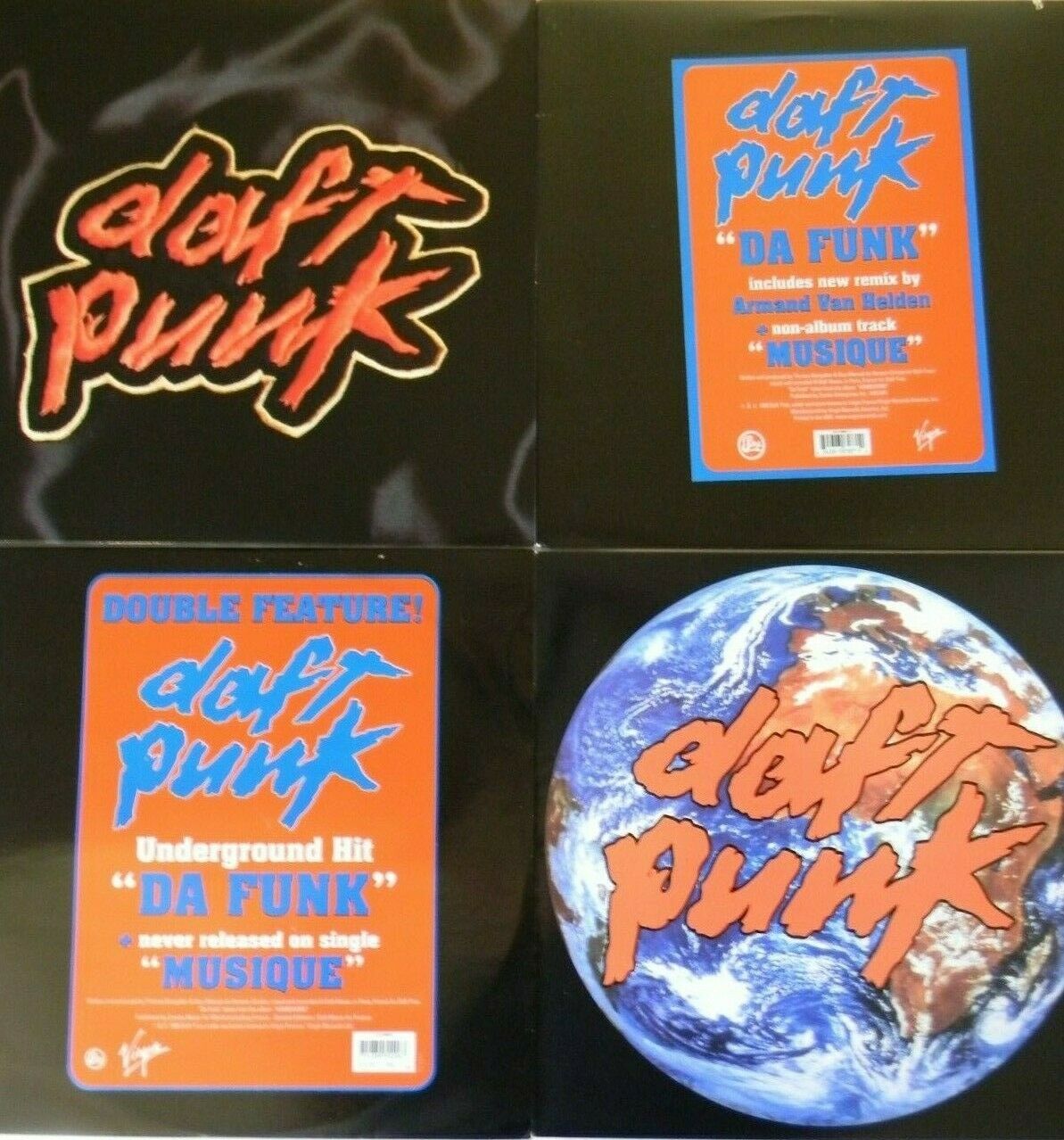 popsike.com - Daft Punk Vinyl Set X4 Homework LP Embossed Da Funk Around  The World 12 Pristine - auction details