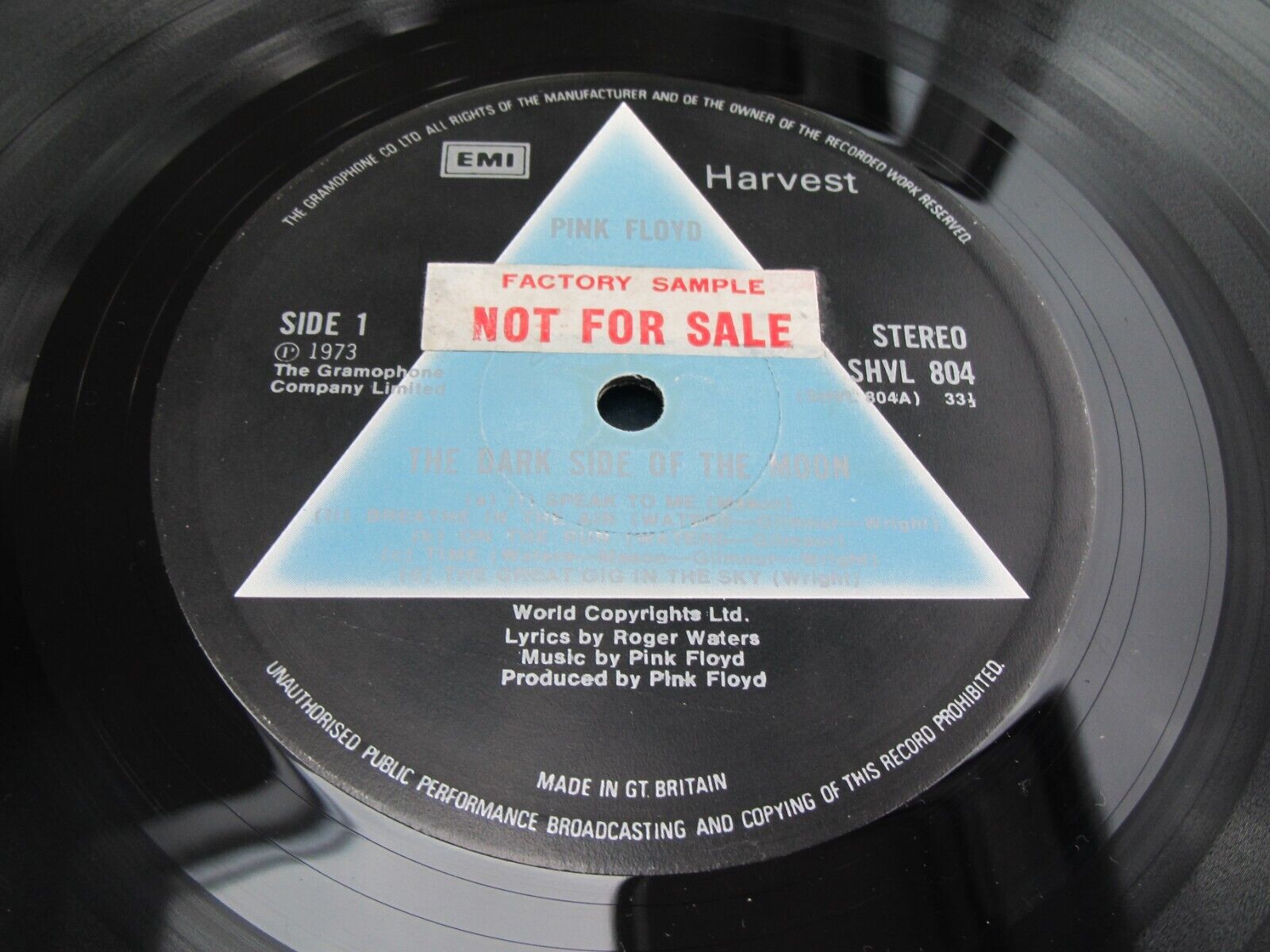 popsike.com - Pink Floyd DARK SIDE OF THER MOON UK LP 1st Blue Triangle  A2/B2 SUPERB - LISTEN - auction details